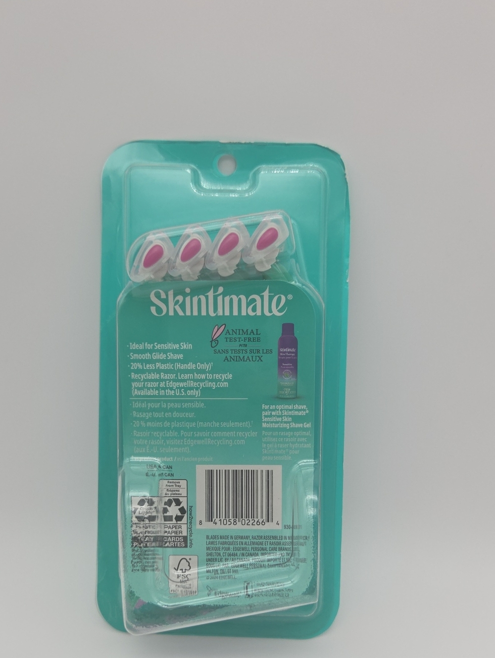Skintimate Women's Razor Cartridges - Teal & Pink